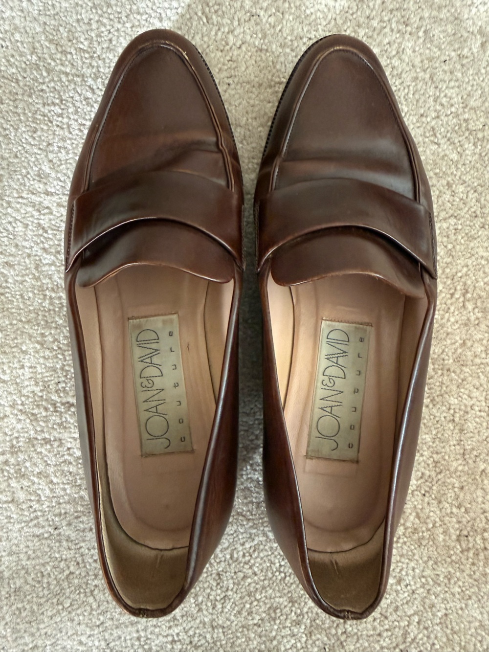 Joan & David Women’s Dark Brown Leather Penny Loafers - Picture 5 of 8